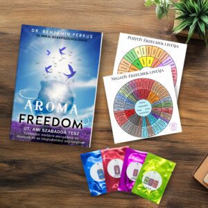 Aroma Freedom könyv, illatcsomag és érzelemkerék