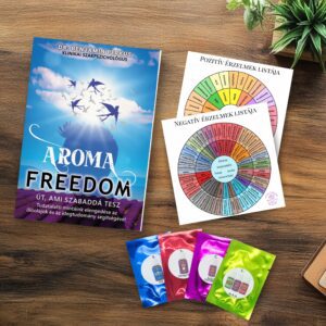 Aroma Freedom könyv, illatcsomag és érzelemkerék